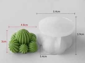 Molde silicona bouquet de cactus